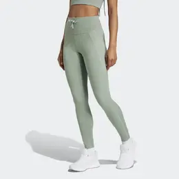 Adidas: Зелёные легинсы 