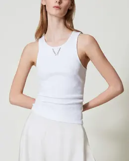 TWINSET: Белый топ 