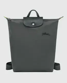 Longchamp: Тёмный рюкзак  Le Pliage