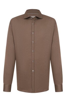Canali: Коричневая рубашка 