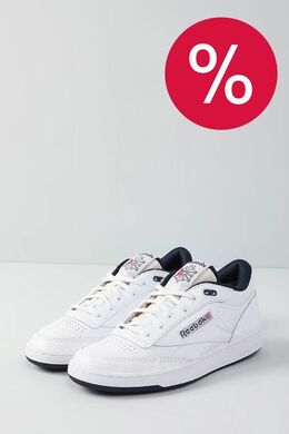 REEBOK: Белые кеды  Club C Mid II Vintage