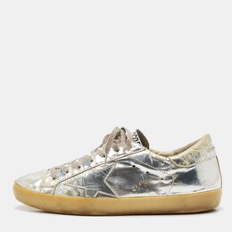 Golden Goose: Серебристые кроссовки  Superstar