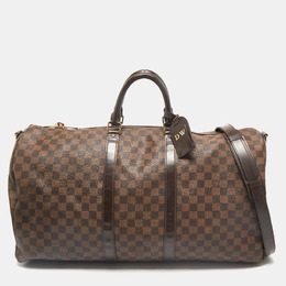 Louis Vuitton: Коричневая сумка  Keepall