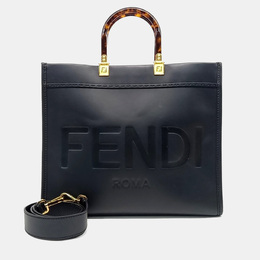 Fendi: Чёрная сумка-шоппер  Sunshine
