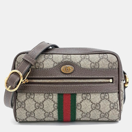 Gucci: Бежевая сумка через плечо  Ophidia