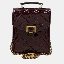 Chanel: Бордовая сумка через плечо 