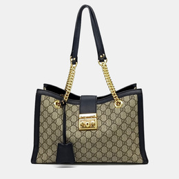 Gucci: Бежевая сумка  Padlock