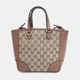 Gucci: Бежевая сумка-шоппер 