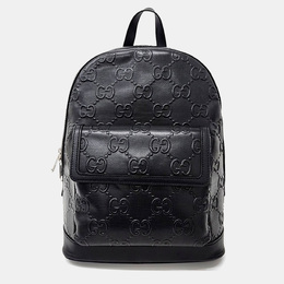 Gucci: Чёрный рюкзак  GG
