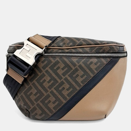 Fendi: Коричневая сумка  FF