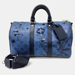 Louis Vuitton: Чёрная сумка  Keepall