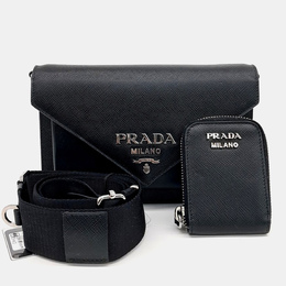 Prada: Чёрный клатч 