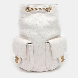 Chanel: Белый рюкзак 