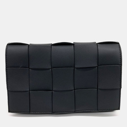 Bottega Veneta: Чёрная сумка  Cassette