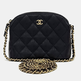 Chanel: Чёрная сумка через плечо 