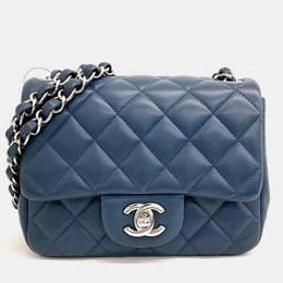 Chanel: Голубая сумка через плечо 