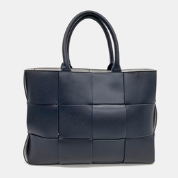 Bottega Veneta: Синяя сумка-шоппер  Arco