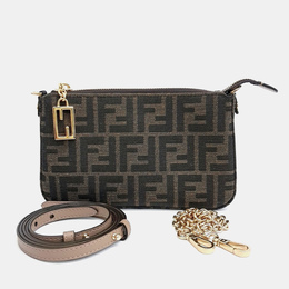 Fendi: Коричневая сумка  Baguette