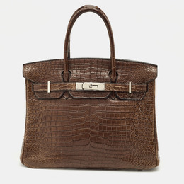 Hermes: Коричневая сумка  Birkin 30