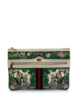 Gucci Pre-Owned: Зелёный клатч 