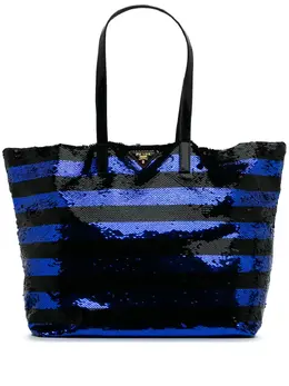 Prada Pre-Owned: Сумка-шоппер в полоску 