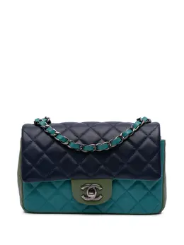 CHANEL Pre-Owned: Зелёная сумка через плечо 