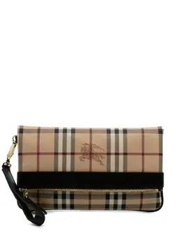 Burberry Pre-Owned: Коричневый клатч 