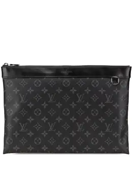Louis Vuitton Pre-Owned: Чёрный клатч 