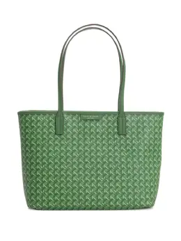 Tory Burch: Зелёная сумка-шоппер 