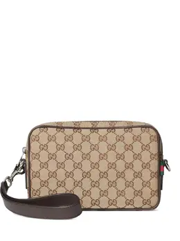Gucci: Бежевая сумка через плечо  Ophidia GG