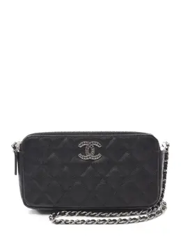 CHANEL Pre-Owned: Чёрная сумка через плечо 
