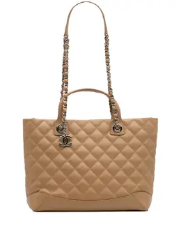 CHANEL Pre-Owned: Коричневая сумка-шоппер 