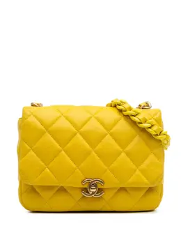 CHANEL Pre-Owned: Жёлтая сумка через плечо 
