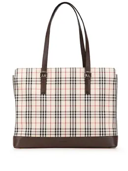 Burberry Pre-Owned: Коричневая сумка-шоппер 