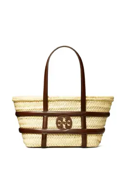 Tory Burch: Светлая сумка-шоппер  Ella