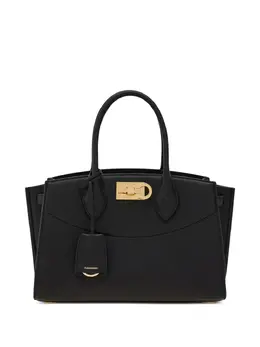Ferragamo: Чёрная сумка-шоппер 