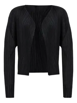 Pleats Please Issey Miyake: Чёрный кардиган 