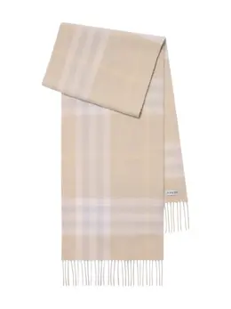 Burberry: Бежевый шарф 