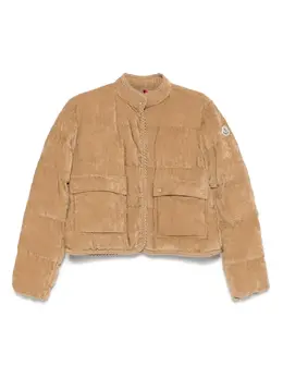 Moncler: Бежевая куртка 