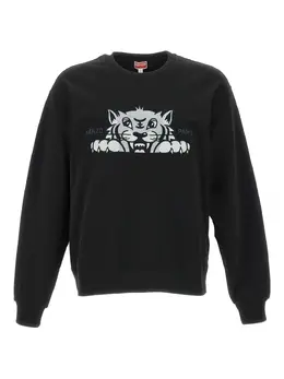 Kenzo: Чёрный свитшот  Tiger