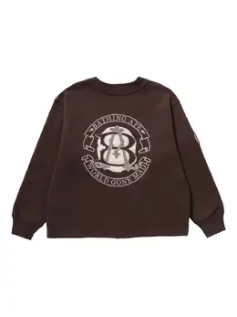 A BATHING APE®: Коричневый свитшот 