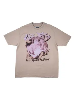 Travis Scott: Бежевая футболка 