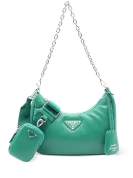 Prada Pre-Owned: Зелёная сумка 