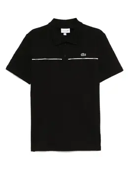 Lacoste: Чёрное поло 