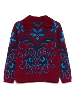 ETRO: Бордовый свитер 