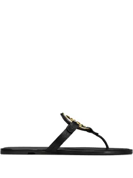 Tory Burch: Чёрные сандалии  Miller