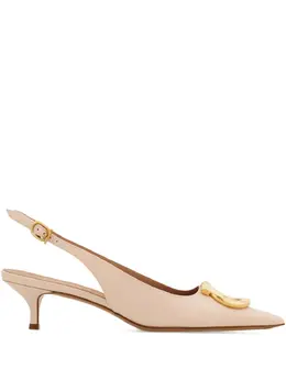 Ferragamo: Бежевые туфли  Gancini