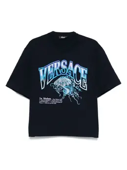 Versace: Футболка с принтом 