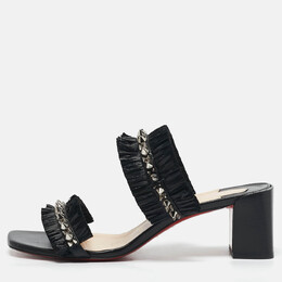Christian Louboutin: Чёрные сандалии 