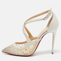 Christian Louboutin: Серебристые туфли 